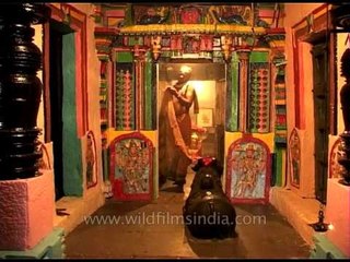 Inside a Hanuman temple in Karnataka