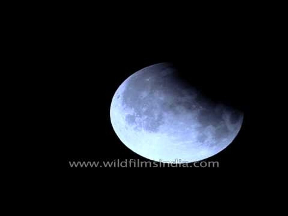 Dazzling moon in slow motion
