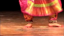 Indian classical dancer performing Bharatnatyam