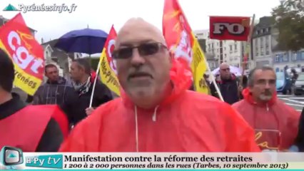 [TARBES]Manifestation contre la réforme des retraites (10 septembre 2013)