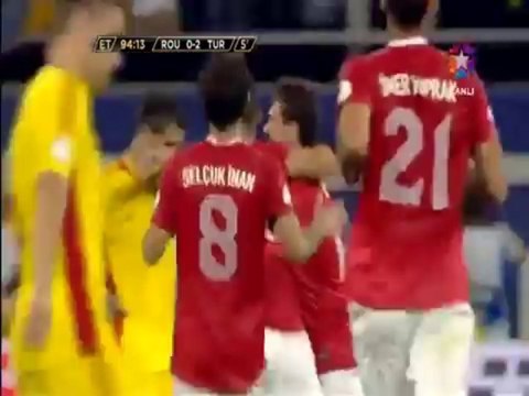 Romanya - Türkiye 0-2 Gol - Mevlüt Dk. 90+5 (10-09-2013)