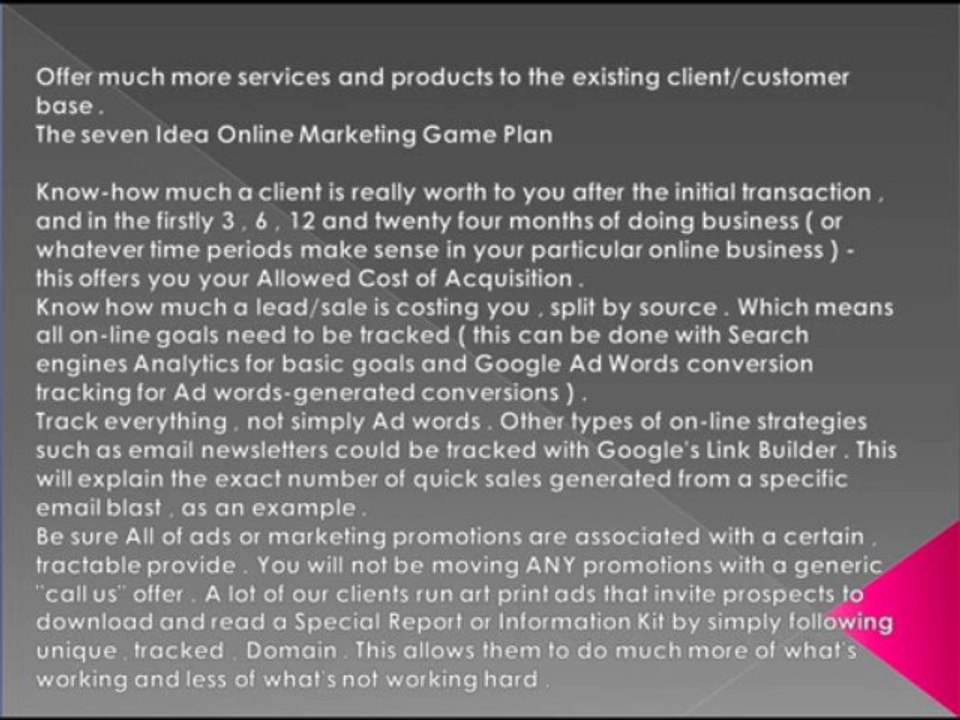 Online Marketing Benefit And Tips