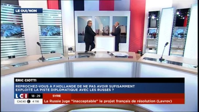 Eric Ciotti était l'invité du Oui / Non de Michel Field sur LCI le 10/09/2013
