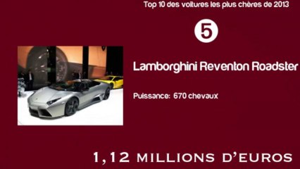 Top 10 des voitures les plus chères de 2013