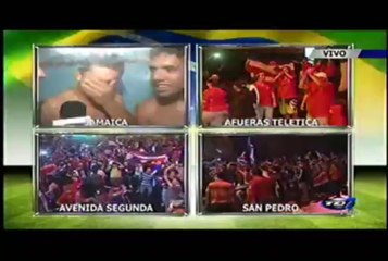 Minutos finales y celebración en camerino de Costa Rica