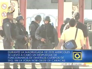 Se realiza operativo en el norte de Caracas para capturar a varios delincuentes
