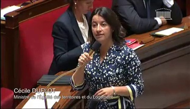 Cécile Duflot répond à Mathieu Hanotin lors des QAG du 11/09