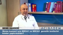 Meme kanseri için BRCA1 ve BRCA2 genetik testlerini kimler yaptırmalıdır