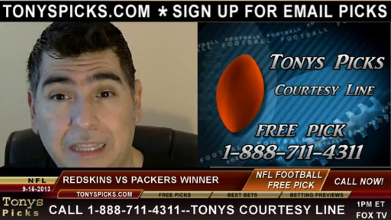 Green Bay Packers vs. Washington Redskins Pick Prediction NFL Pro Football Odds Preview 9-15-2013
