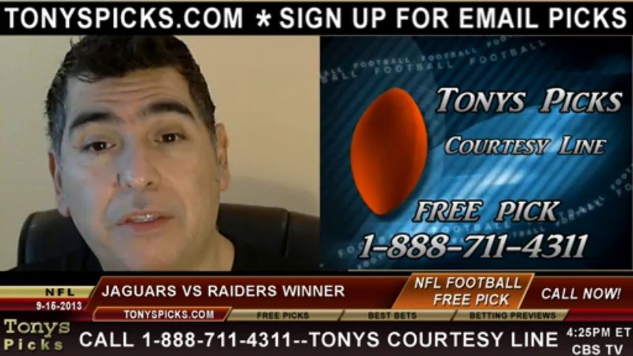 Oakland Raiders vs. Jacksonville Jaguars Pick Prediction NFL Pro Football Odds Preview 9-15-2013