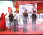 4 students dancing in the annual function