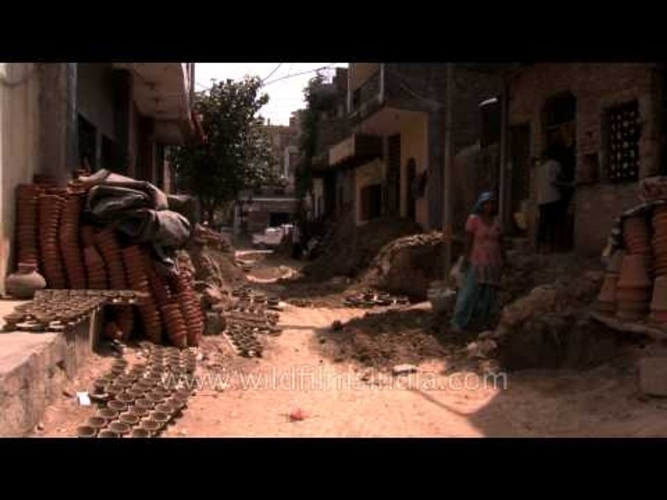 View of the potter's colony, Delhi