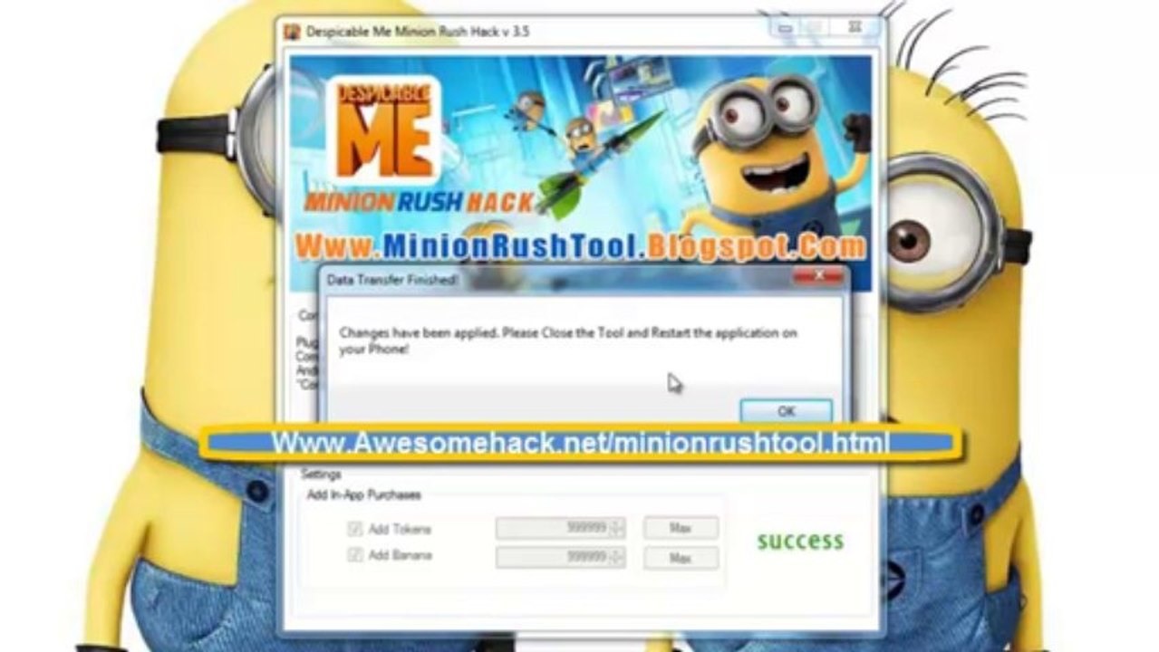 Dispicable Me Minion Rush Hack [Minion Rush Banana Token Hack]