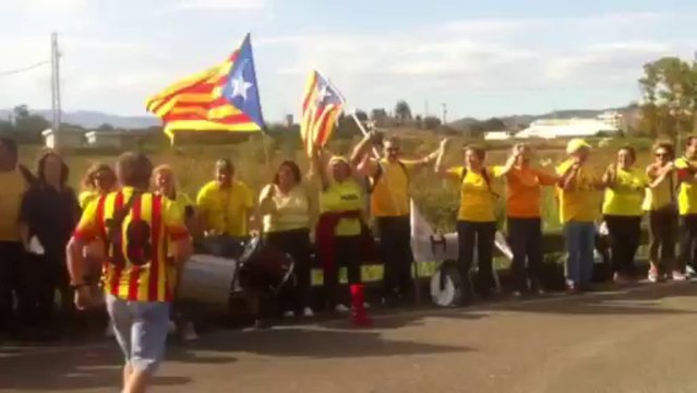 Catalogne : une chaîne humaine pour réclamer l'indépendance