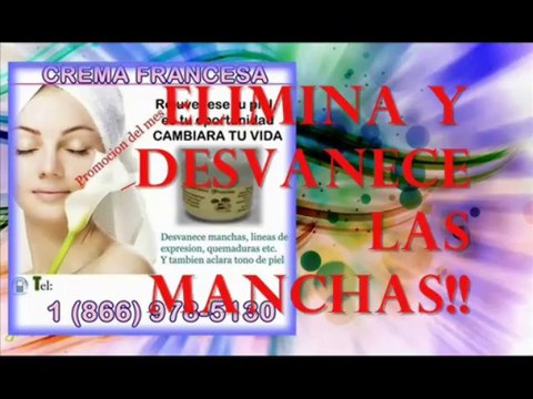 Crema quita Manchas (Crema Francesa)