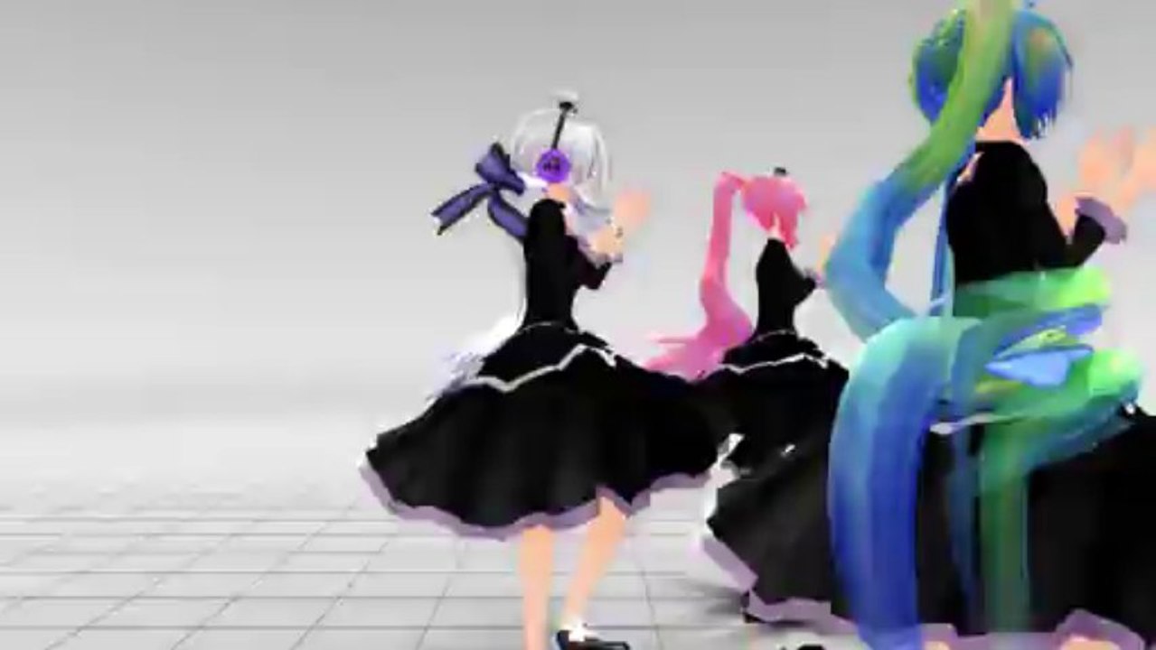 【MMD】 Pyromania 【TDA Miku + TDA Haku + TDA Luka - Gothic】