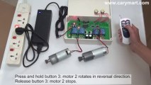 2 Channel 10A DC Reversing Motor Remote Controller Speed Adjustable