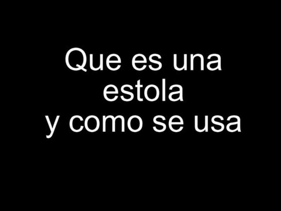 Que es y como se usa una estola para trabajar