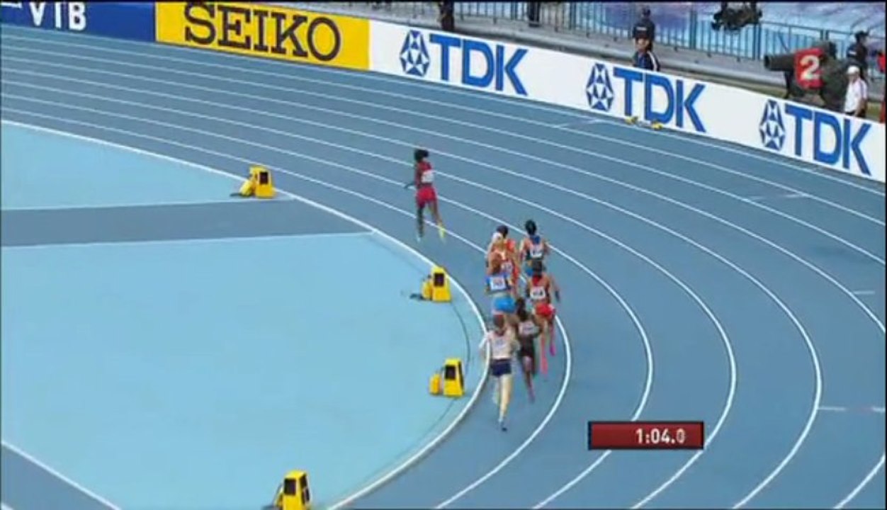 Série 800m (F) - ChM athlétisme 2013 (Johnson-Montaño reine de la tactique)