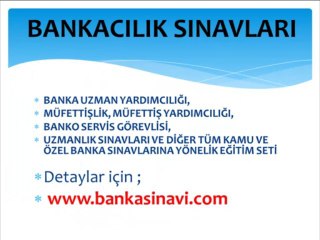 Ziraat Bankası Sınavı Soruları Banko Asistanlığı