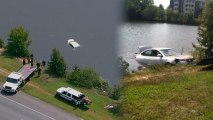 Woman Drives into a Lake While Texting