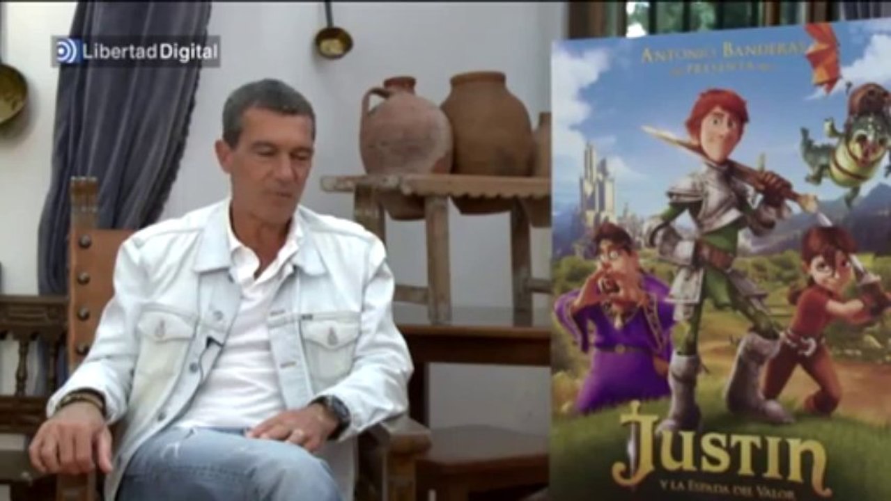Entrevista a Antonio Banderas por la película "Justin y la espada del valor"