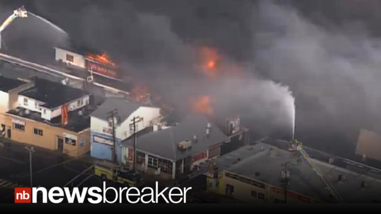 BREAKING: Massive 6 Alarm Fire on Boardwalk in Seaside Park, NJ