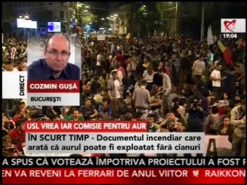 GUSA despre ROSIA MONTANA: Contract dezastruos, colportat pentru un joc bursier