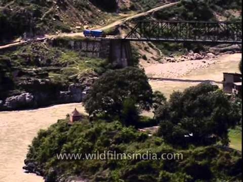 Prayag confluence on the Alaknanda Ganga