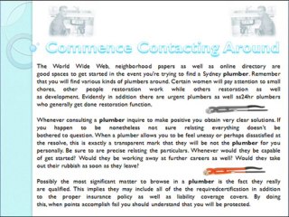 Selecting a good very good Plumber