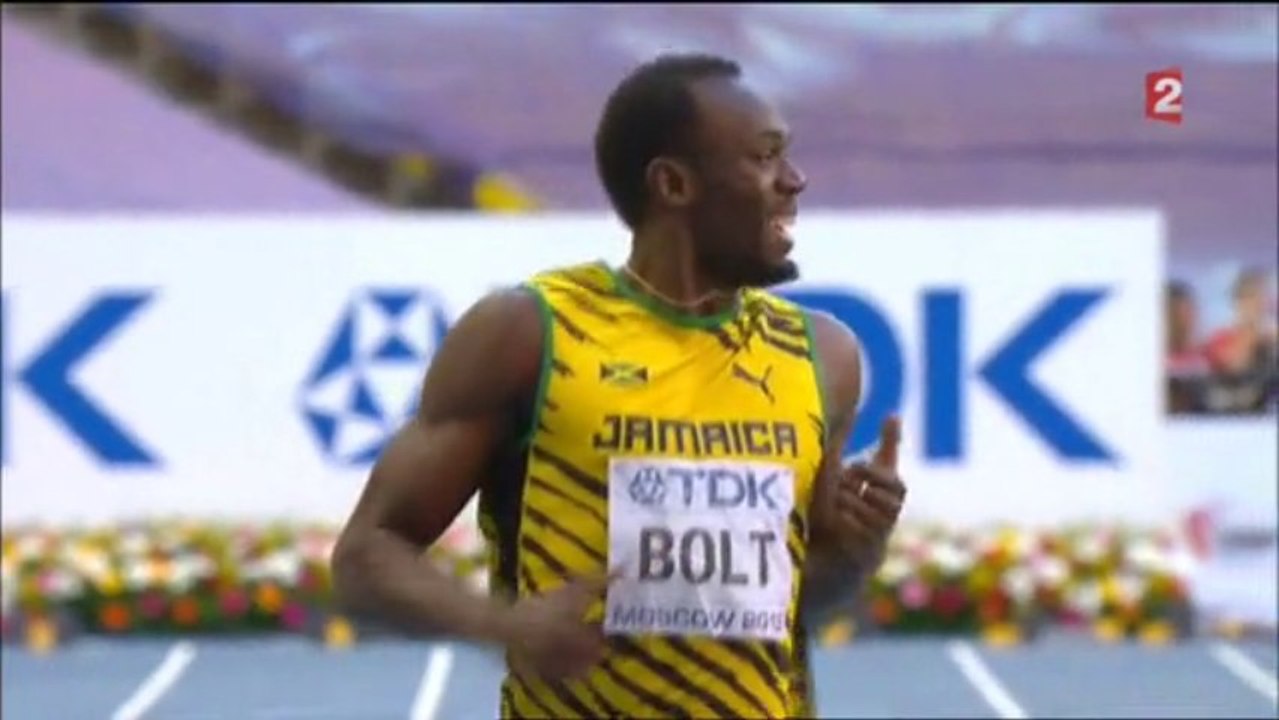 Tiers de finale 200m (H) - ChM athlétisme 2013 (Bolt, Vicaut, Gemili)