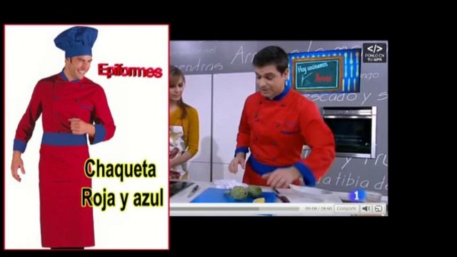 Ropa de cocinero , aquí puedes conseguir la ropa de la tele del programa de Sergio de la 1ª