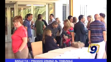 Barletta | Presidio dinanzi al Tribunale