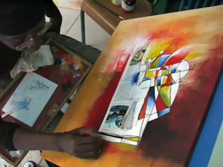 L'atelier de William Kayo, plasticien en résidence à Saint-Florent-sur-Auzonnet 2013