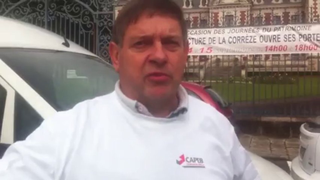 Manif en Corrèze : les artisans du bâtiment sont en colère