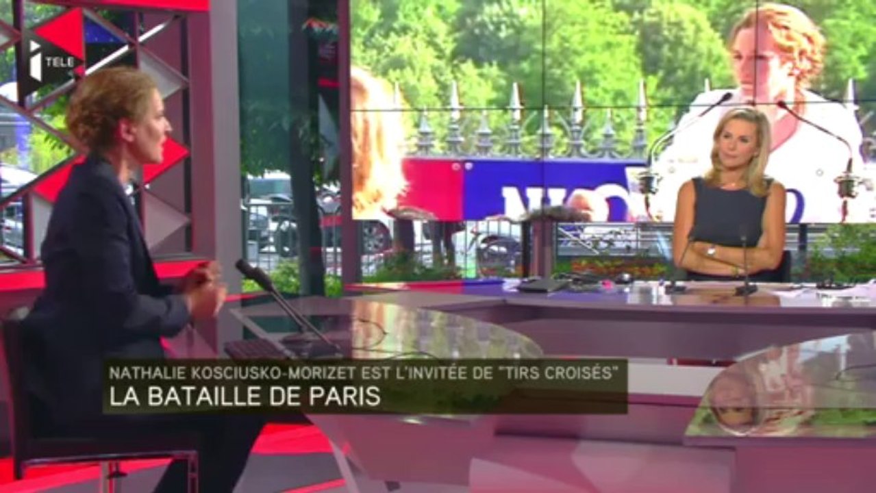 Nathalie Kosciusko-Morizet invitée  de Laurence Ferrari dans Tirs croisés sur i>TELE, le 09/09/2013
