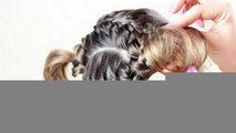 Детская причёска из косичек. Hairstyle For Little Girls