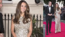 Kate Middleton Sequin Dress Shimmers On The Red Carpet - Kate Middleton Red Carpet Post Baby