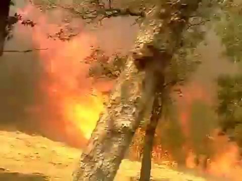 Clover Fire Almost Catches Cameraman