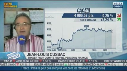 Video herunterladen: Hausse du CAC40, volatilité du marché : Philippe Béchade et Jean-Louis Cussac, dans Intégrale Bourse - 13/09