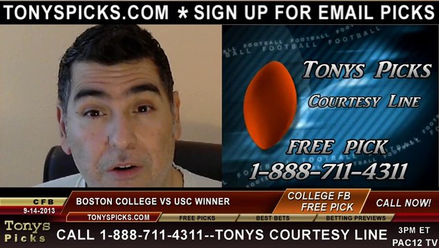 USC Trojans vs. Boston College Eagles Pick Prediction NCAA College Football Odds Preview 9-14-2013