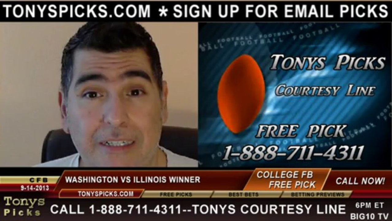 Illinois Fighting Illini vs. Washington Huskies Pick Prediction NCAA College Football Odds Preview 9-14-2013