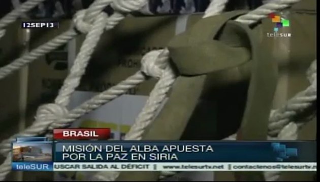 Continúa recorrido de avión del ALBA con ayuda humanitaria para Siria