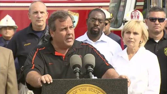 Hurricane-battered New Jersey pier goes up in flames