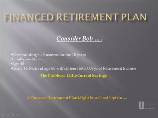 Financed Retirement Plan:  A Late Saver Option