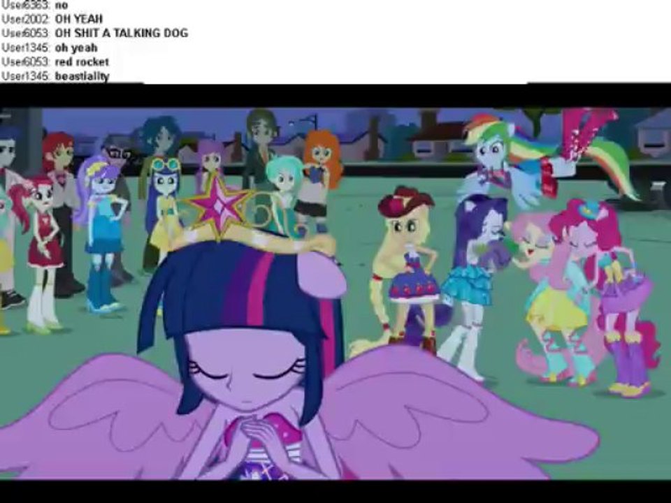 chat reactions to ponies mlpfim a movie broke