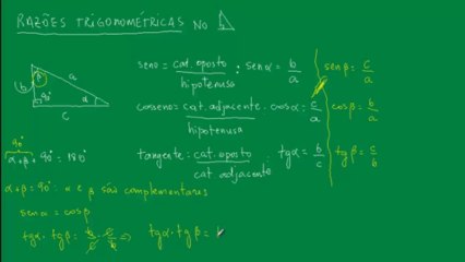 01 - Razões trigonométricas no triângulo retângulo - Aula 1