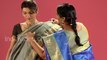 How to wear a Sari - Banaras silk saree in Ceylonese dancer style