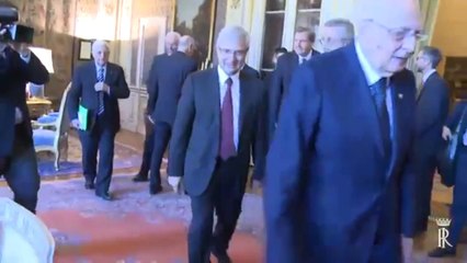 Roma - Napolitano con il Presidente dell'Assemblea Nazionale Francese (13.09.13)
