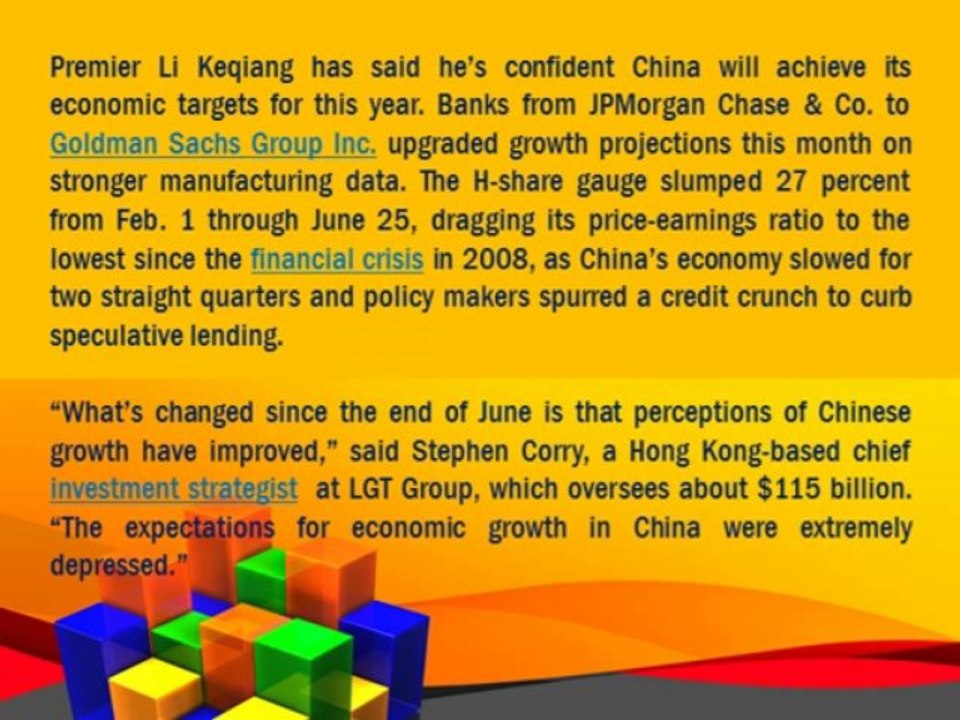 Cruse and Associates on  Chinese Shares in Hong Kong Rise